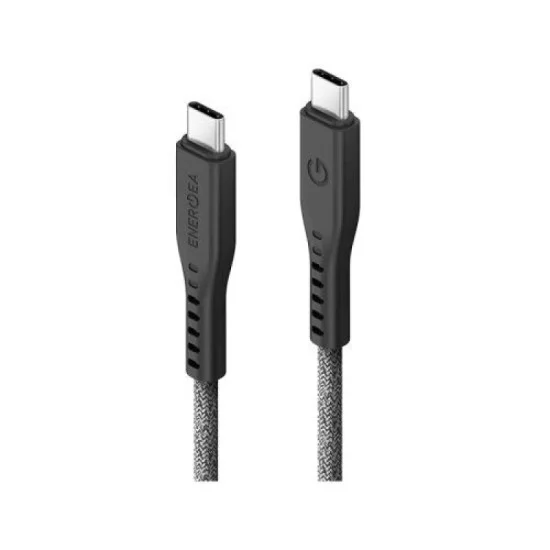 ENERGEA FLOW USB 3.2 GEN 2 C-C CABLE 20GBPS, 240W WITH VELCRO CABLE TIE 30CM - BLACK